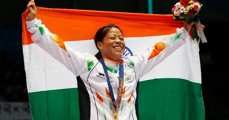 A boxer representing the spirit of Mary Kom from Manipur